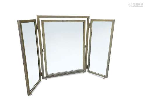 A Rowley Gallery painted triptych dressing table mirror,