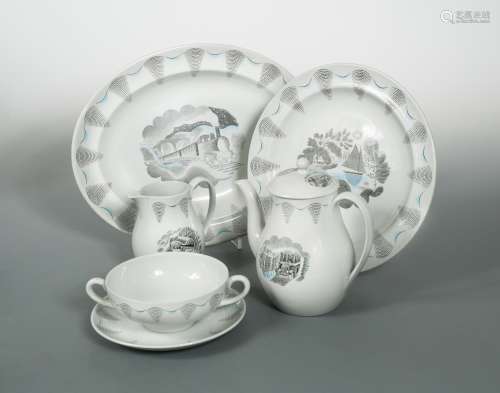 Eric Ravilious for Wedgwood, a collection of Travel pattern wares,