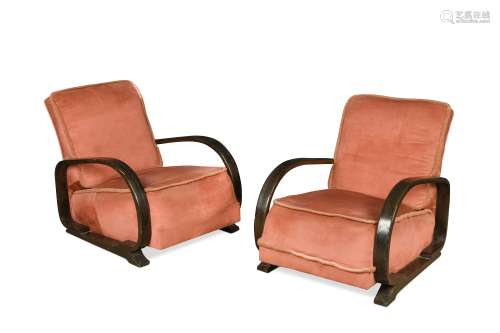 Alvar Aalto for Heal's, a pair of bentwood lounge chairs,