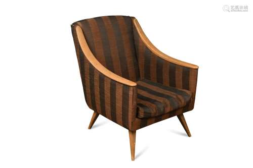 A mid-century upholstered armchair,