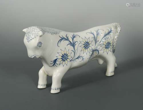 Arnold Machin for Wedgwood, a 'Ferdinand' pottery bull,