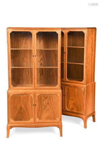 Edward Barnsley, a pair Australian black bean display cabinets, circa 1958,