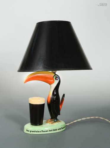 A Wiltshaw & Robinson (Carlton Ware) Guinness advertising toucan lamp,