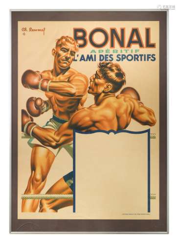 Charles Lemmel, two 1930s sporting posters by Bonal,