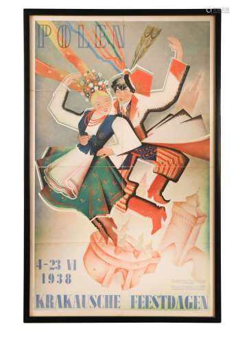 A Dutch poster advertising the Krakow Festival, 1938,