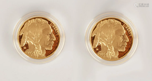 (2) US American Buffalo 2006 One Ounce Gold Proof …