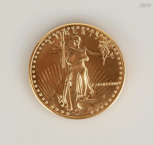 US Liberty MCMLXXXVII One Ounce Gold Coin