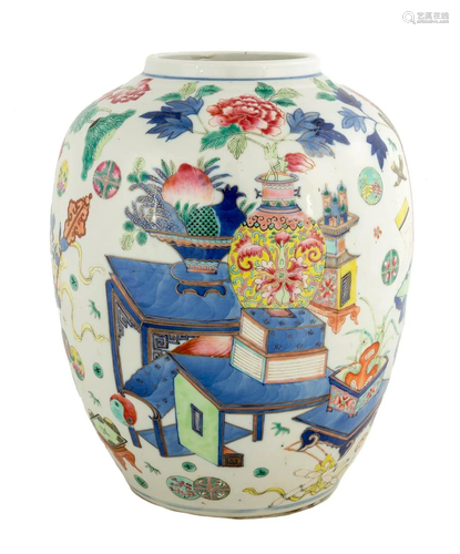 Chinese Famille Rose Ginger Jar