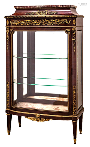 French Ormolu-Mounted Rosewood Vitrine