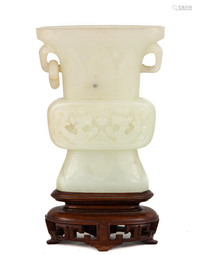 Chinese Carved Jade Vase