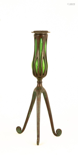 Tiffany Studios, New York Blown Out 3 Leg Candles…