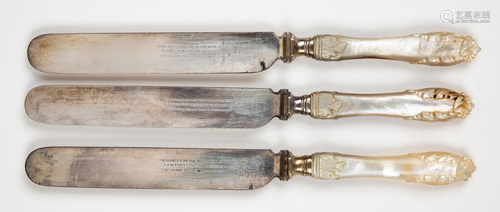 (3) Ulysses S. Grant, Presentation Luncheon Knives