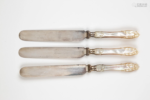 (3) Ulysses S. Grant, Presentation Luncheon Knives