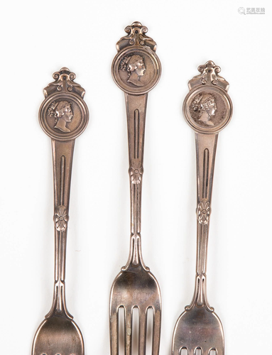 (3) President Ulysses S. Grant, Luncheon Forks