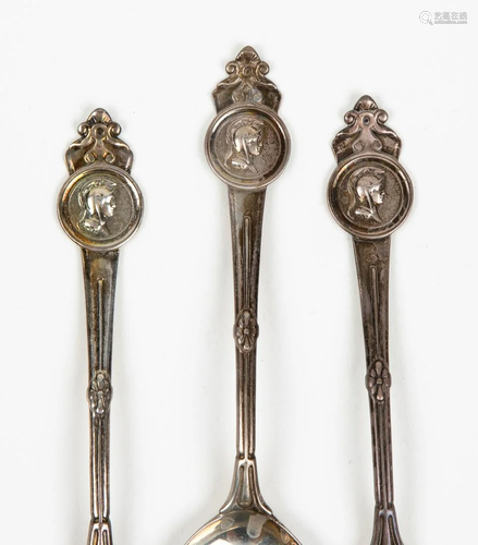 (3) President Ulysses S. Grant, Tea Spoons