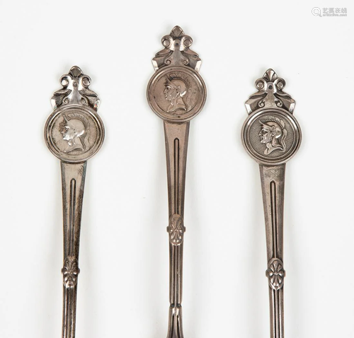 (3) President Ulysses S. Grant, Sterling Serving Spoons