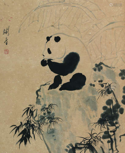 佚名 熊猫 镜框