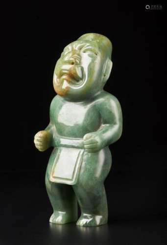 . A Jade Figure Of A Standing …