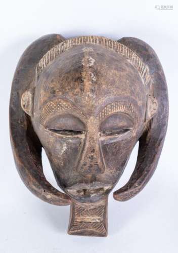 African Art Mask With Horns, L…