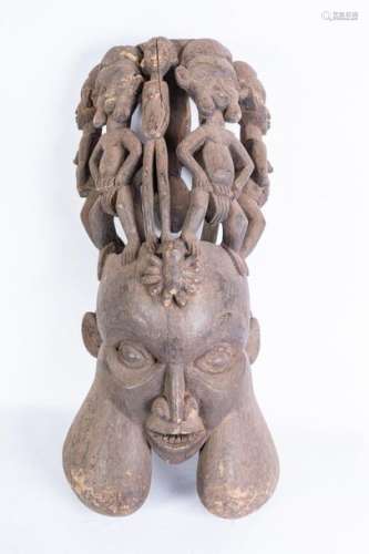 African Art Tukah Mask, Bamile…