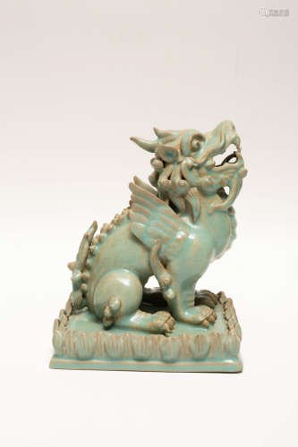 Chinese Rare Ru Kiln Porcelain Dargon Ornaments