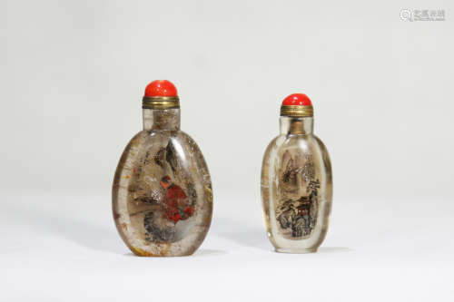 Chinese Pair Of Exquisite Snuff Bottles