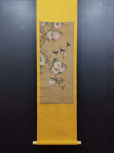 Chinese Yuan Dynasty Wang Yuan'S Painting On Silk
