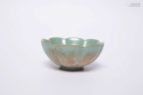 Chinese Rare Loutus Mouth Celadon Porcelain Bowl