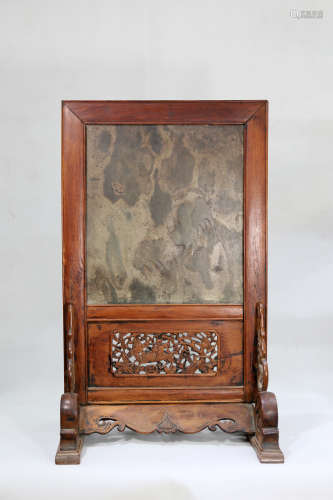 Chinese Huali Wooden Screen