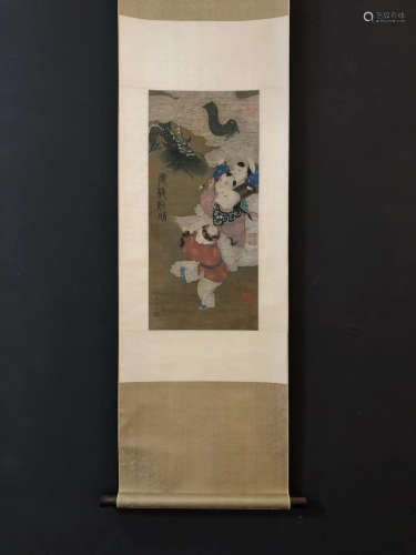 Chinese Southern Song Dynasty Chen Rong'S Exquisite Painting On Silk