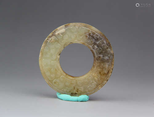 Chinese Zhanhan Period Antique Jade Brushdant