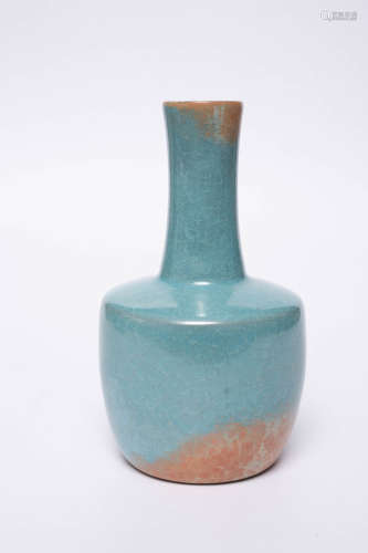 Chinese Qing Dynasty Qianlong Period Glazed Porcelain Tianqiu Bottle