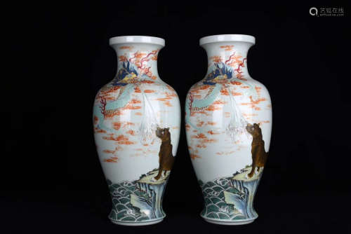 Chinese Qing Dynasty Yongzheng Period Famille Rose Porcelain Bottles