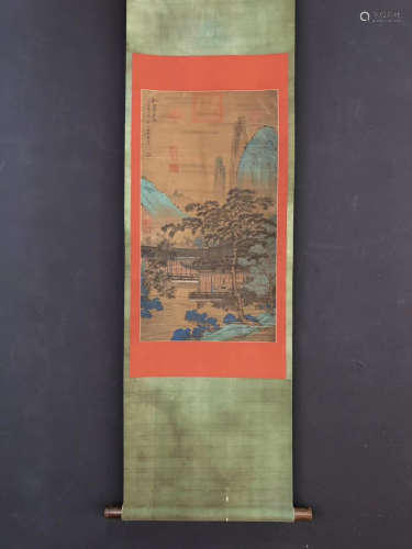 Chinese Yuan Dynasty Sheng Mao'S Exquisite Painting On Silk