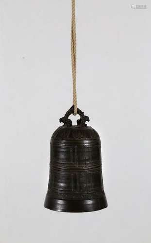 Chinese Art. A bronze temple bell incised with a l…