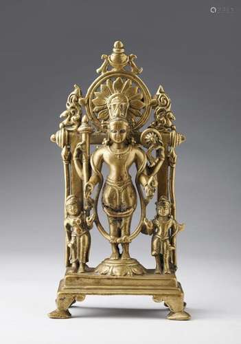 Indian Art. A brass altar dedicated to Vishnu Indi…