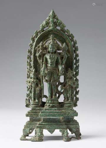 Indian Art. A bronze figure of Vishnu North Easter…