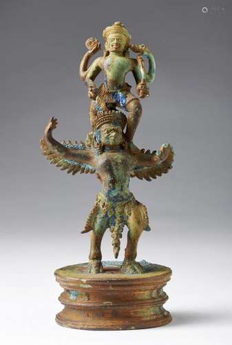 South Est Asian Art. A bronze figure of Vishnu and…