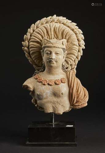 Indian Art. A polychrome stucco Gandhara torso of …