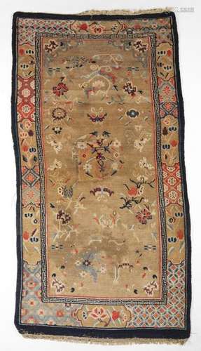 Chinese Art. A Chinese carpet decorated with geome…