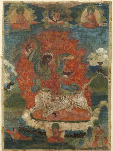 Himalayan Art. A thangka depicting Dorje Drolo Tib…