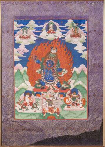 Himalayan Art. A Sino Tibetan thangka depicting Va…