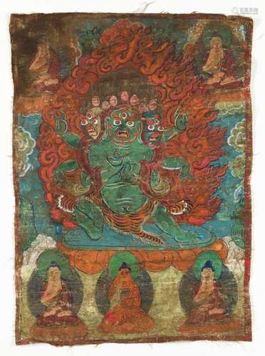 Himalayan Art. A thangka depicting a wrathful deit…