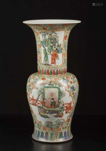 Chinese Art. A large Canton porcelain vase painted…