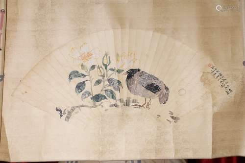 A Chinese painting of flowers and birds