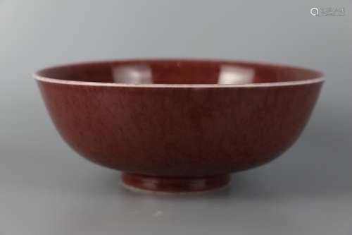 A RED GLAZE BOWL