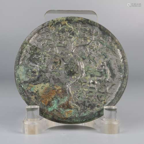 Chang'e jade rabbit bronze mirror