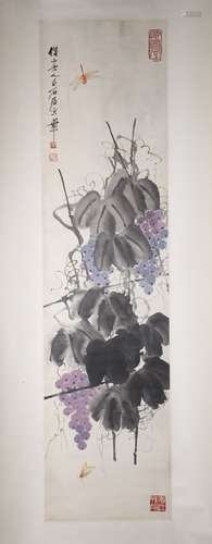 Dragonfly grape of Qi Baishi