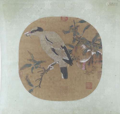 A painting of Chinese flowers and birds