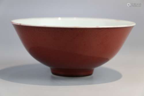 Seasonal red glazed bowl
